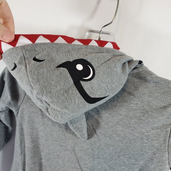 365 Kids Garanimals Grey Boys Full Zip Lng Slv Hoodie Jacket Great Shark Sz 4 - Picture 9 of 9